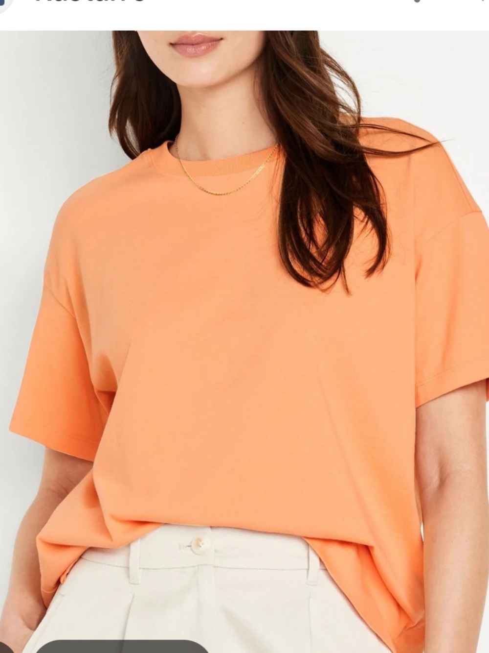 NWT Old Navy Vintage Tee, Crew, PXL, Orange Blossom,Vented Sides,Cotton,SOLD OUT